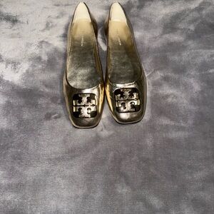 Tory Burch Gold Flats